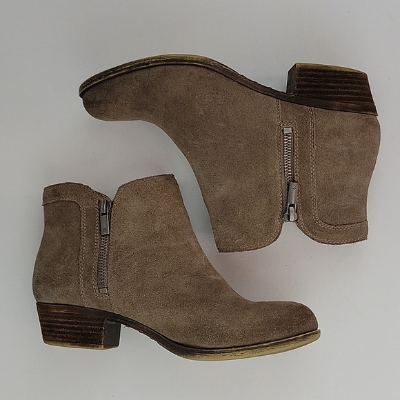 Lucky Brand Breah Boho Chic Ankle Boot Tan Taupe Size 8 - Picture 3 of 16